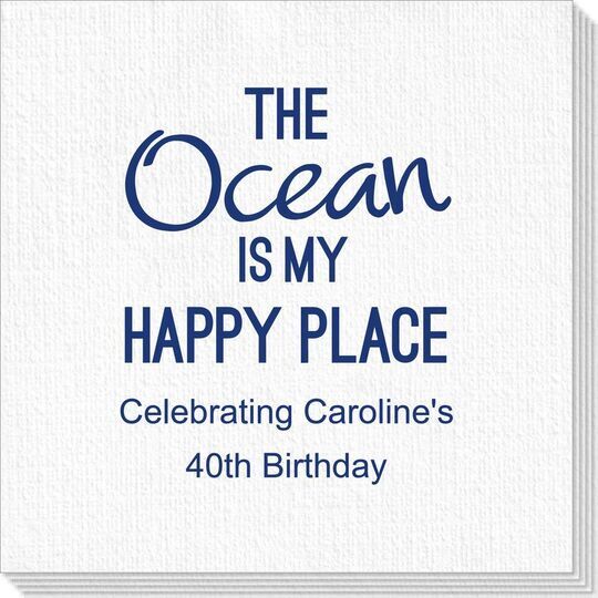 The Ocean is My Happy Place Deville Napkins